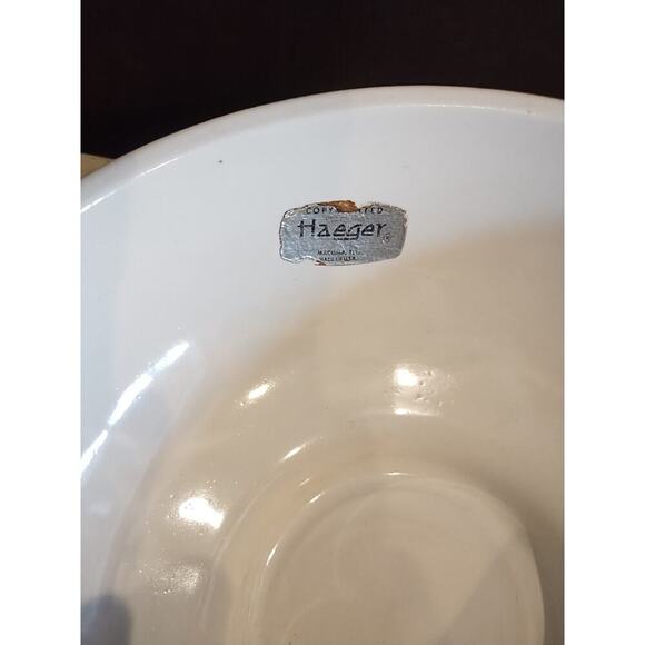 Vintage Haeger Pottery Bowl Planter Avocado Green Pedestal Footed MCM USA - Picture 5 of 8